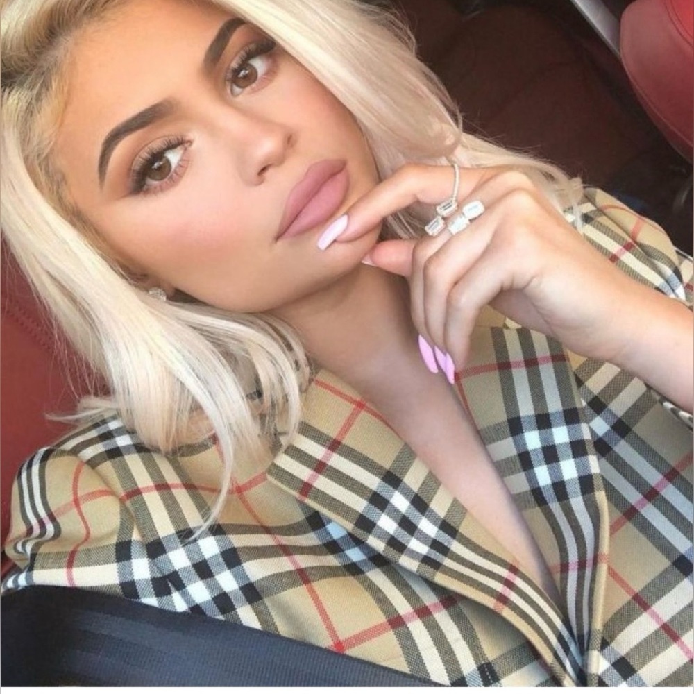 NWT Burberry Vintage Check Wool Tailored Blazer Size 2  Kylie  Jenner Suit Coat - Picture 2 of 10